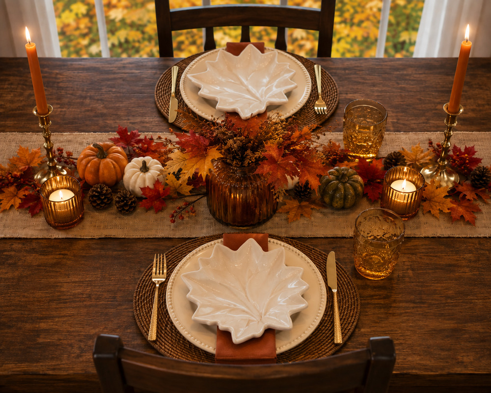 Vtg Lenox Butler’s Pantry Harvest Set 2 Maple Leaf Accent Dishes Plates Retired